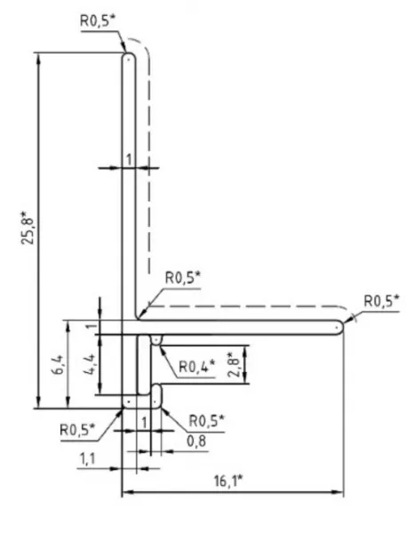 Микро плинтус Лайн Ликорн С-05.25.4 L-образный белый
