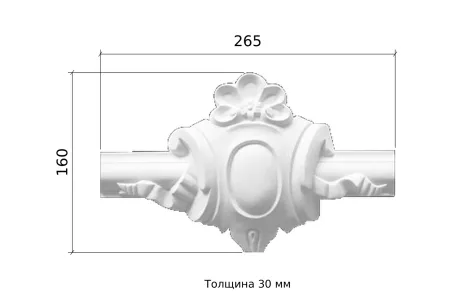 Вставка элемент молдинга Перфект AD332-18