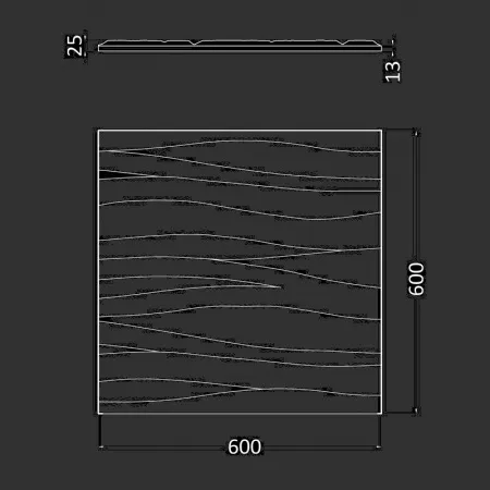 Гипсовая 3D панель Artpole SILK-2