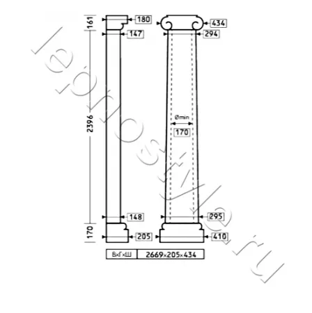 Полуколонна комплект Европласт 4.10.202