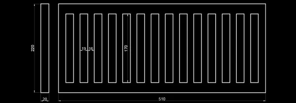 Фриз гипсовый Artpole SF43 (вентиляционный)