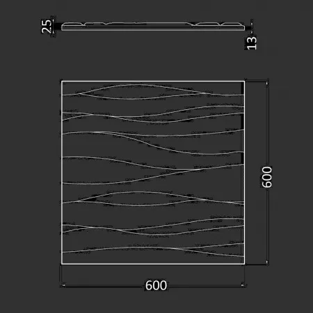 Гипсовая 3D панель Artpole SILK-1