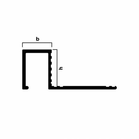 Профиль внешний P латунь P 10 мм х 12.5мм Neexy  (латунь полированная)