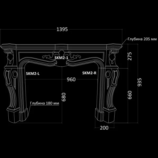 Камин гипсовый Artpole SKM2
