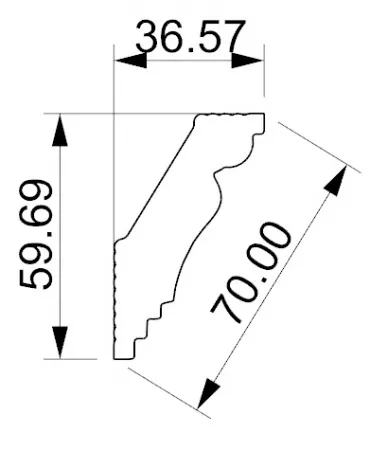 Карниз потолочный GLANZEPOL GP61