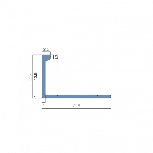 Профиль L-образный гибкий 12.5 NEEXY (серебро матовое)	