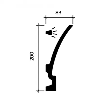 Карниз потолочный Европласт 1.50.622 Гибкий