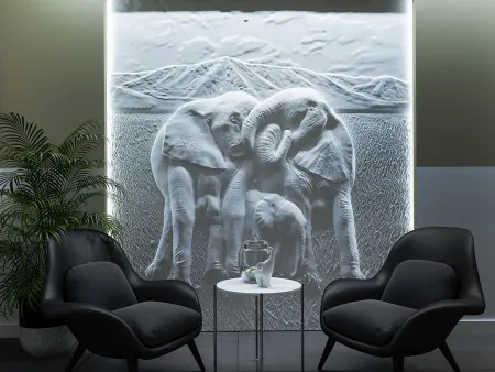 Гипсовая панно Deco Line ELEPHANTS