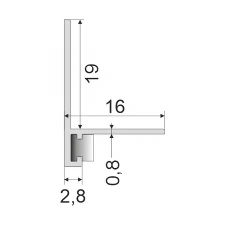 Микроплинтус L-образный с пружинами ФЕСО RAL 7047 серый Телегрей 4