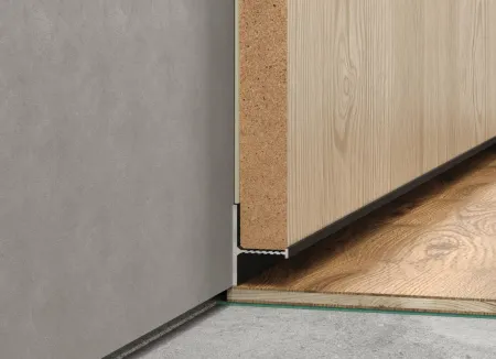 Теневой плинтус LACONISTIQ REVERSE 2.0 с кромкой 1.5мм., для панелей и керамогранита, Белый муар