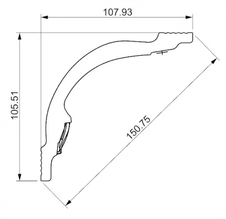 Карниз потолочный GLANZEPOL GP22