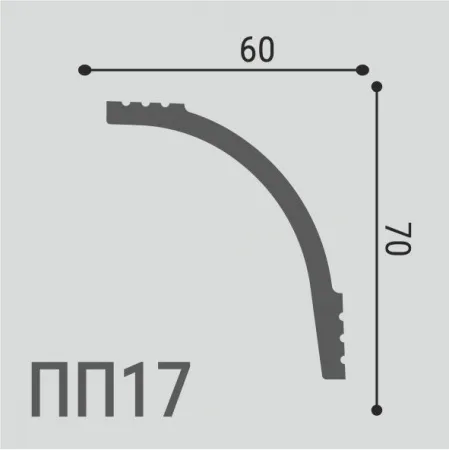 Карниз потолочный Де-Багет ПП 17 70/60