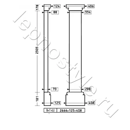 Пилястра комплект Европласт 4.20.101