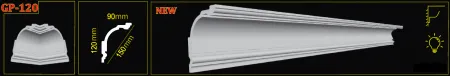 Карниз потолочный GLANZEPOL GP120