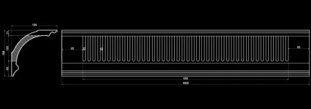 Карниз потолочный вентиляционный Artpole SK158V