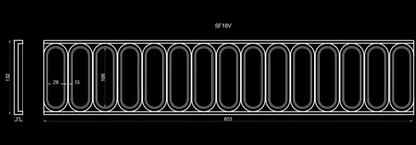 Фриз гипсовый Artpole SF18V (вентиляционный)