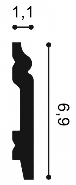 Плинтус напольный Orac Decor SX 165 Гибкий