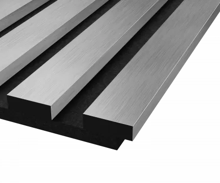 Комплект акуст.панелей, черный войлок, рейки ЭКОПОЛИМЕР хром матовый/2шт.