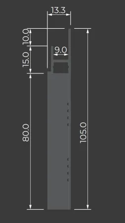 Скрытый плинтус / Теневой профиль Ликорн С-02.2.1 цвет серебристый