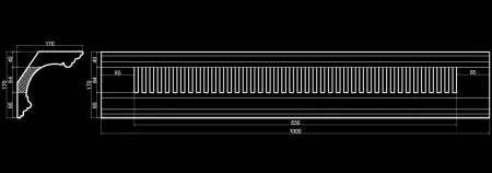 Карниз потолочный вентиляционный Artpole SK160V