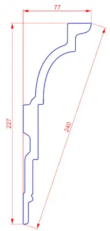 Карниз потолочный GLANZEPOL GP106