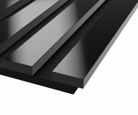 Комплект акуст.панелей, черный войлок, рейки ЭКОПОЛИМЕР Черное зеркало/2шт/3000