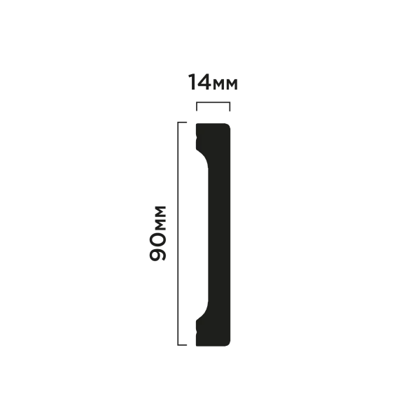 Плинтус напольный HIWOOD B90V1 BR395