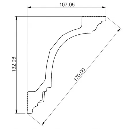 Карниз потолочный GLANZEPOL GP46