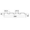 Фасадная панель  LEPNINAPLAST 280*30