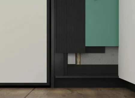 Теневая рейка micro 3М (скрытый наличник) Laconistiq Черный муар