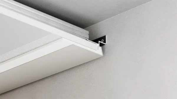 Теневой профиль для потолка ФЕСО из ГКЛ, 8 мм чёрный RAL 9005