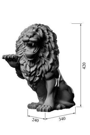 Скульптура Льва DECORUS LV-001 (правосторонний)