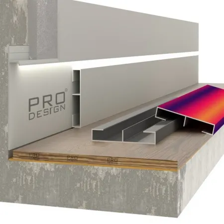 Вставка плинтус 1964 для плинтуса Pro Design Анодированный
