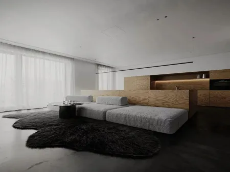 Теневой профиль потолочный GIPS под подсветку, черный муар