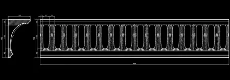 Карниз потолочный вентиляционный Artpole SK235V