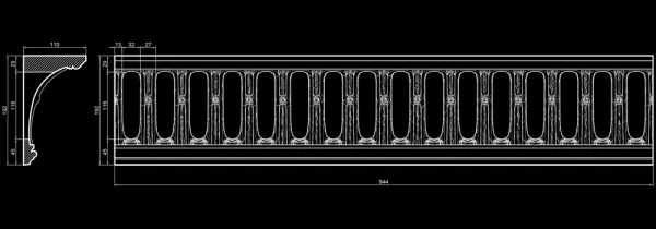 Карниз потолочный вентиляционный Artpole SK235V