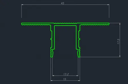 Декоративный стеновой профиль Pro Design 534 Не анодированный