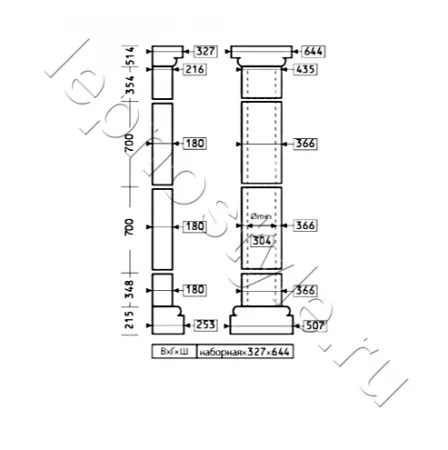 Полуколонна комплект Европласт 4.10.307