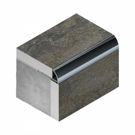 Профиль для плитки внешний гибкий 12мм (белый муар)