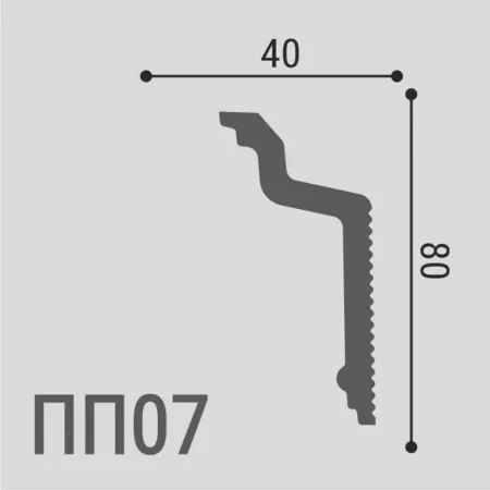 Карниз потолочный Де-Багет ПП 07 80/40