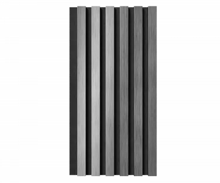 Комплект акуст.панелей, черный войлок, рейки ЭКОПОЛИМЕР хром матовый/2шт/600