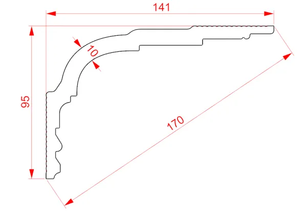 Карниз потолочный GLANZEPOL GP125