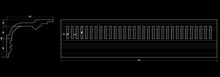 Карниз потолочный вентиляционный SKT79V