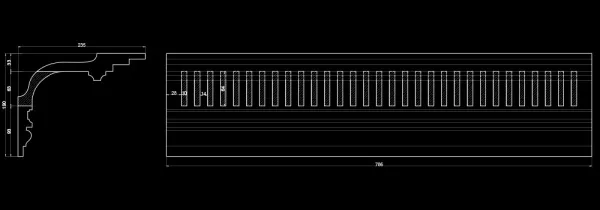 Карниз потолочный вентиляционный SKT79V