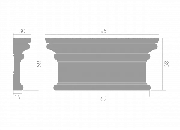 Обрамление дверей капитель Ultrawood D4100