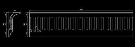 Карниз потолочный вентиляционный Artpole SK211V