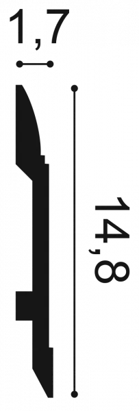 Плинтус напольный Orac Decor SX 104 Гибкий