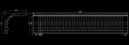 Карниз потолочный вентиляционный Artpole SK76V