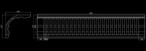 Карниз потолочный вентиляционный Artpole SK76V