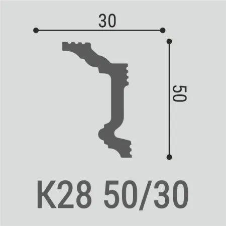Карниз потолочный Bello Deco К28 50/30